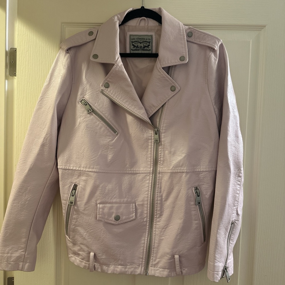 Levi’s Baby Pink Leather Jacket